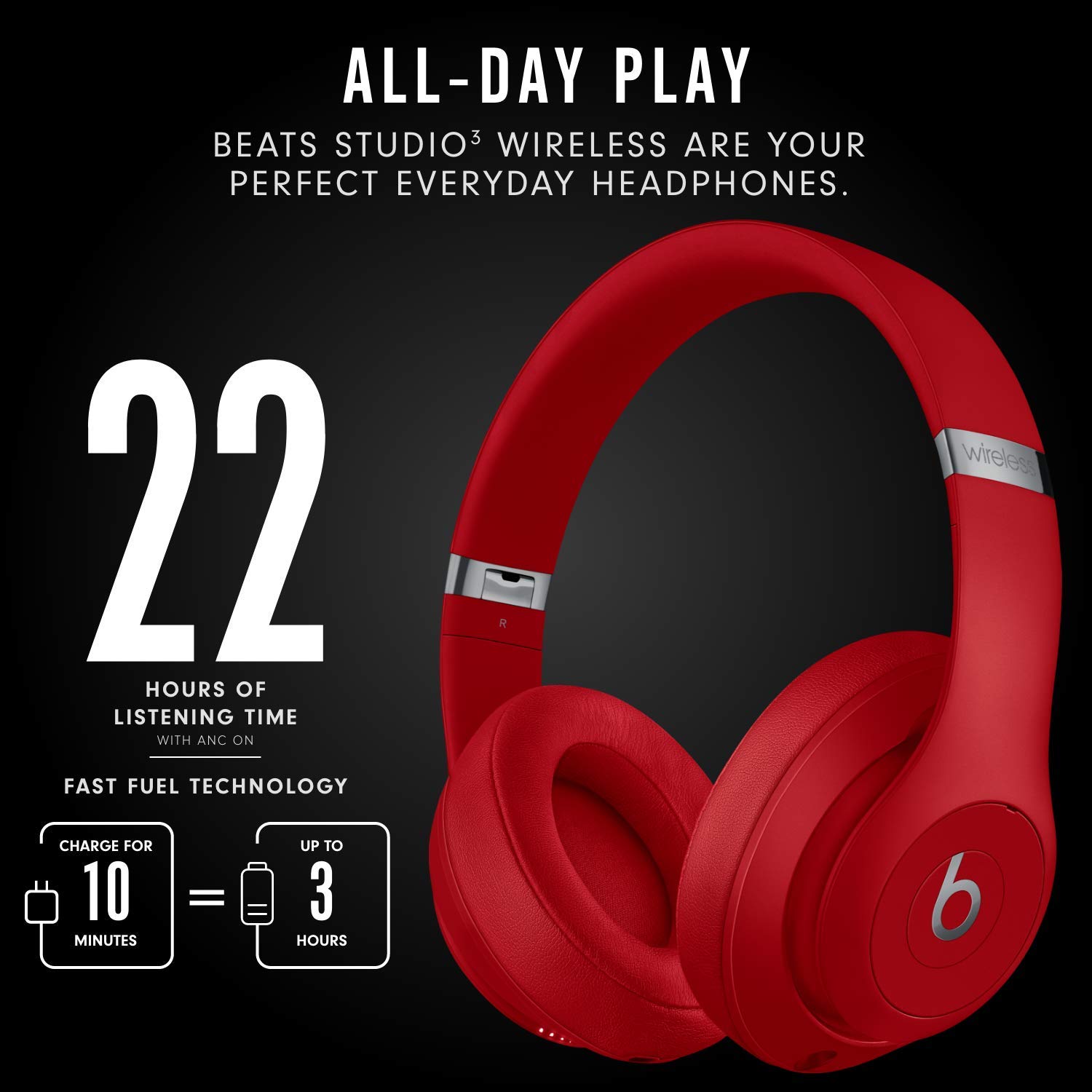 Best Beats Studio3 Wireless Headphone – Noise Cancelling On-Ear.