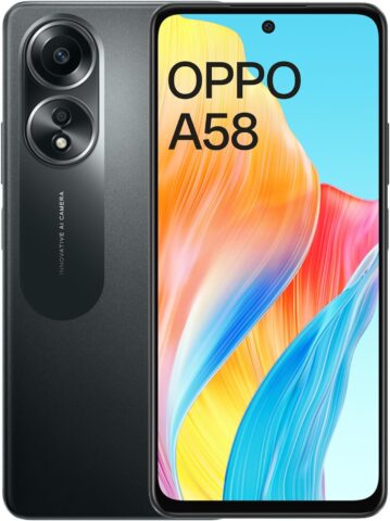 Oppo A58 (Glowing Black, 6GB RAM, 128GB Storage) | 5000 mAh Battery and 33W SUPERVOOC | 6.72 FHD+ Punch Hole Display | Dual Stereo Speakers with No Cost EMI/Additional Exchange Offers : Amazon.in